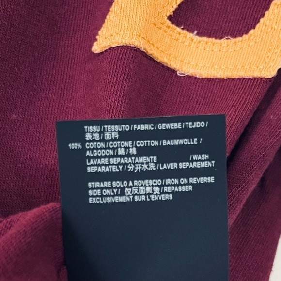 Saint Laurent Paris “Love” yellow Greek lettering relaxed fit bordeax t-shirt - Picture 5 of 9